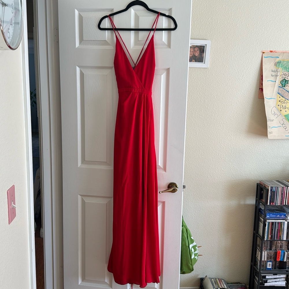Red bridesmaid dress small